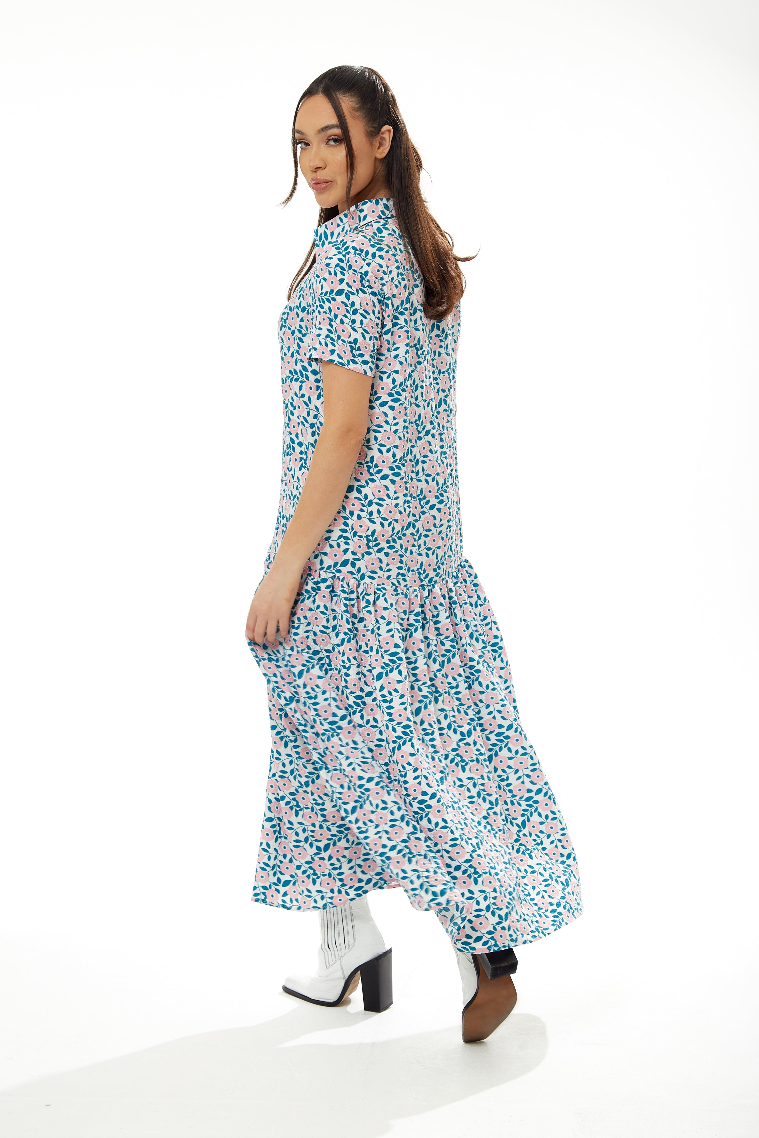 Floral Print Oversized Maxi Dress C12-LIQ22-344