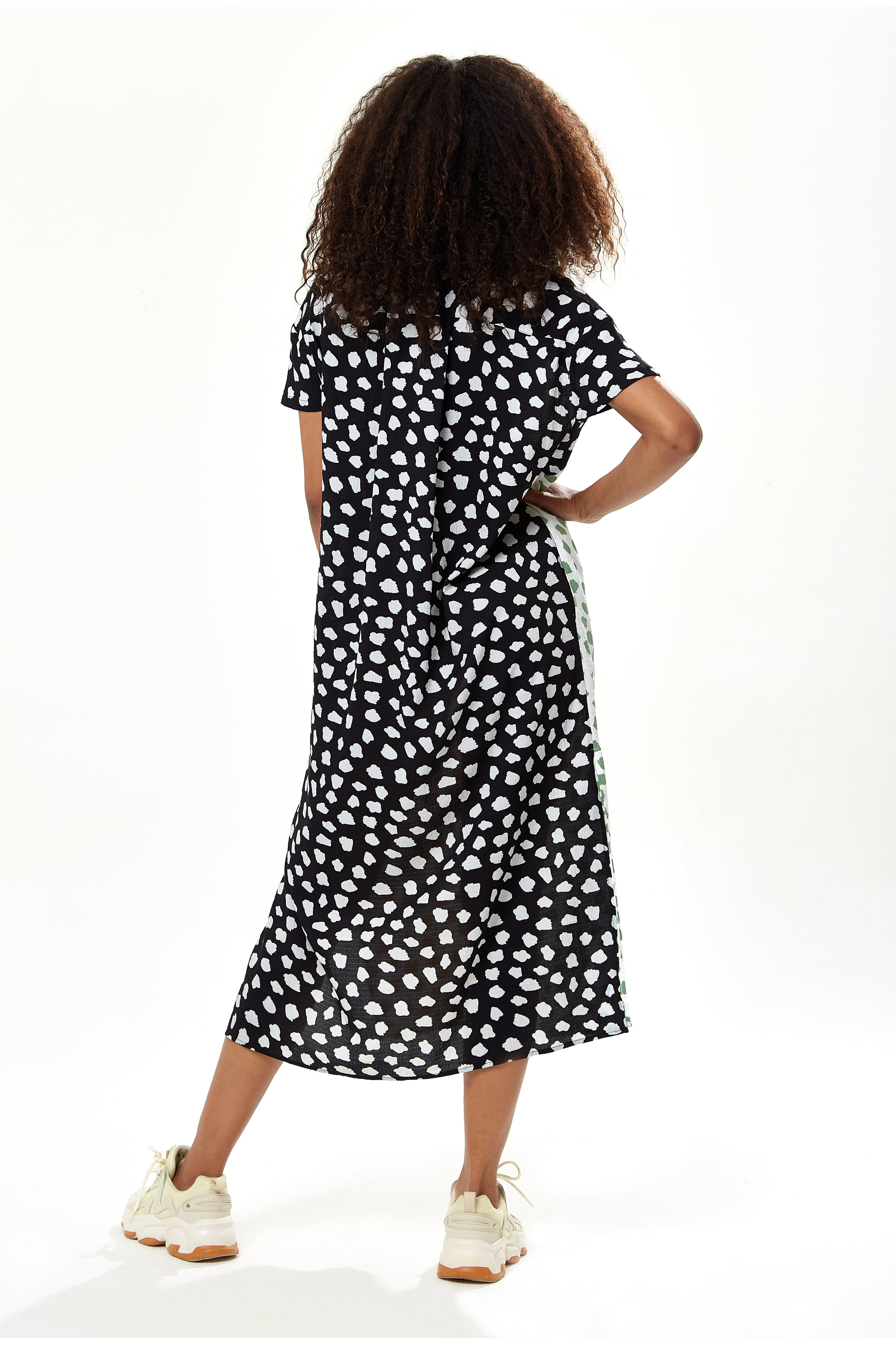 Animal Print Oversized Shirt Dress LIQ22-346B
