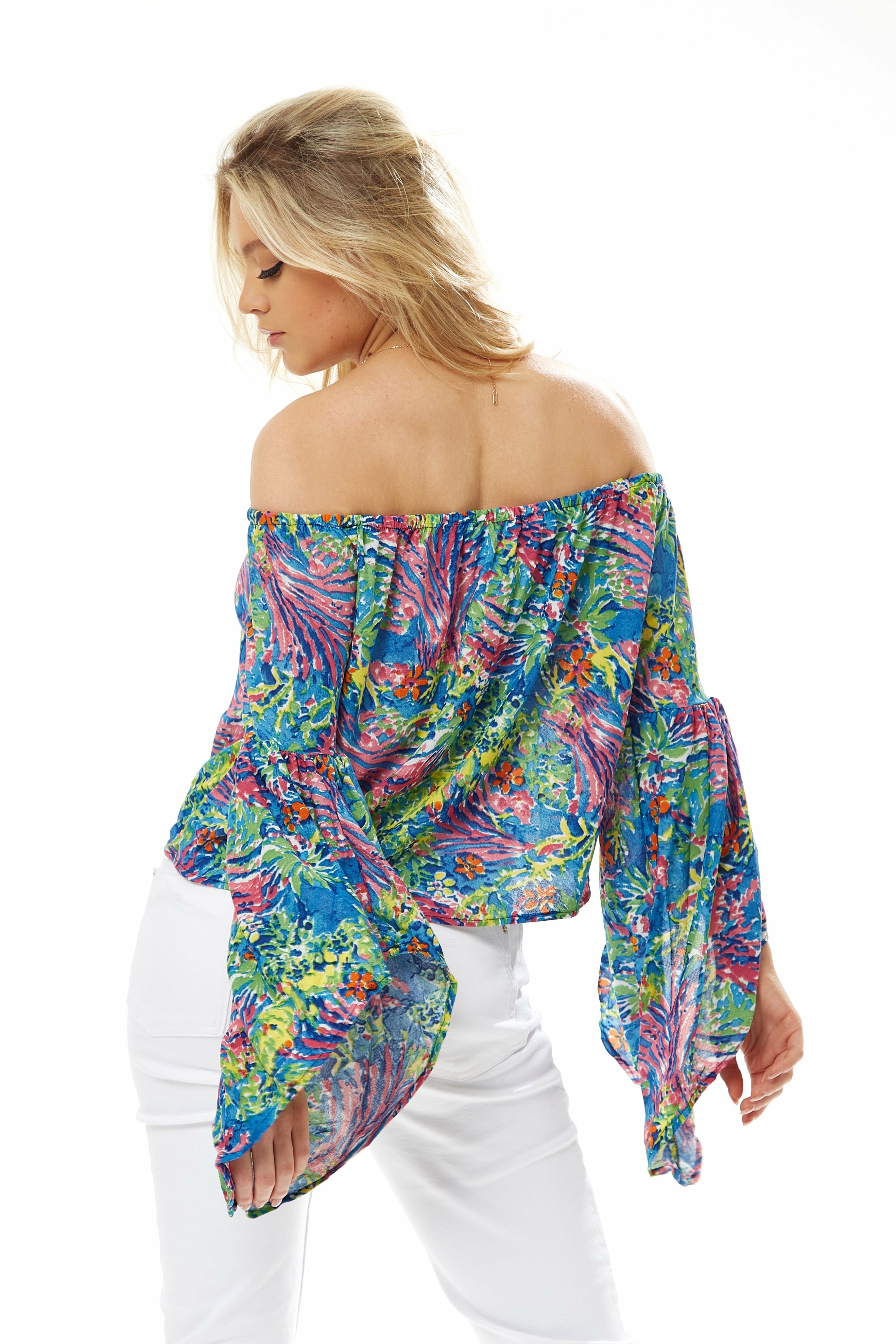 Off Shoulder Multicolour Top C13-TRTP004