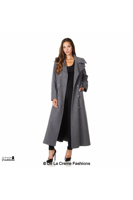 Wool Blend Double Breasted Maxi Coat 2004-WOOL