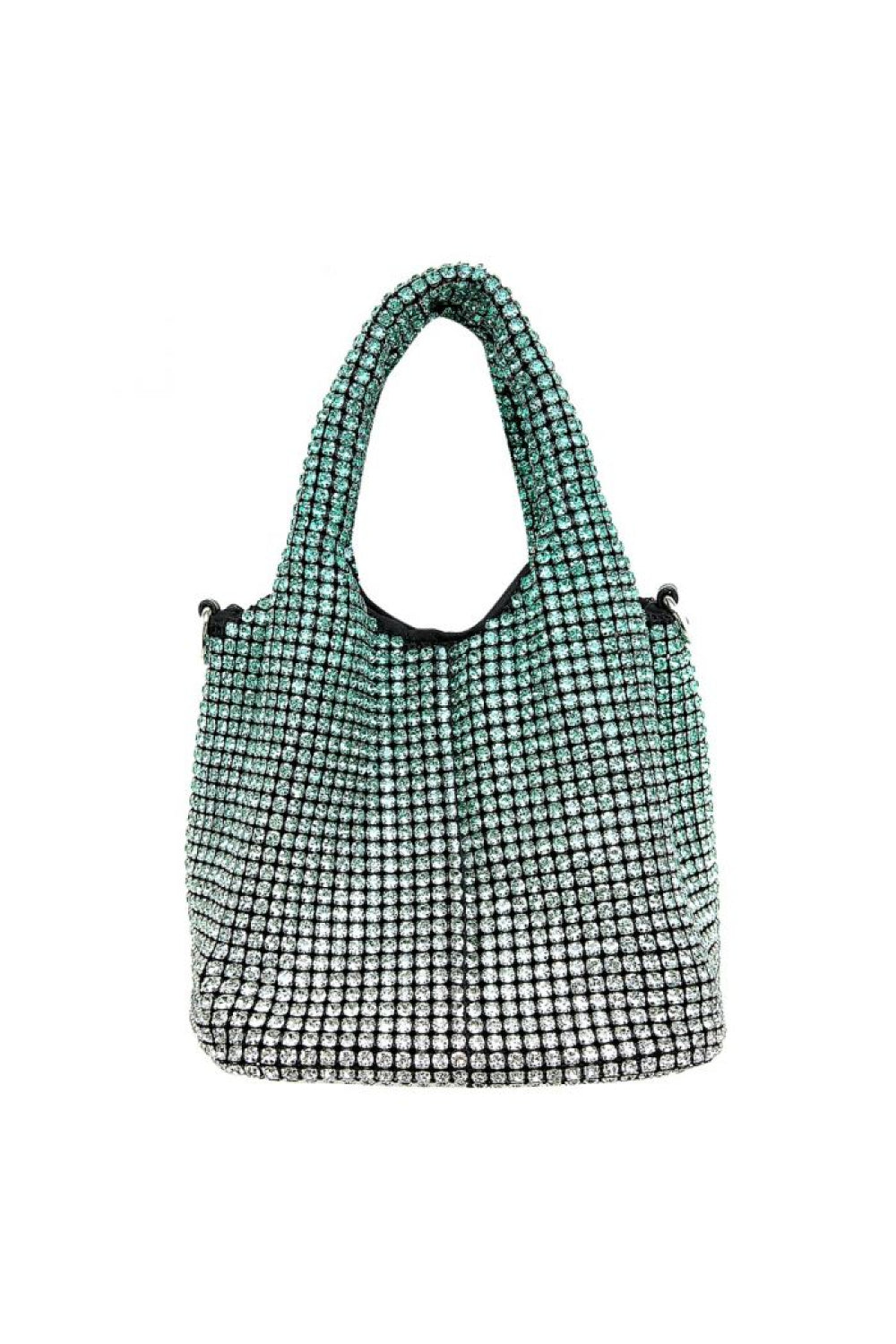 Green Crystal Top Handle Evening Bag ALP815