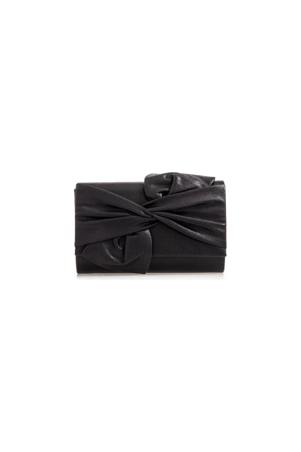 Black Evening Clutch Bag With Bow Detail ALW2562