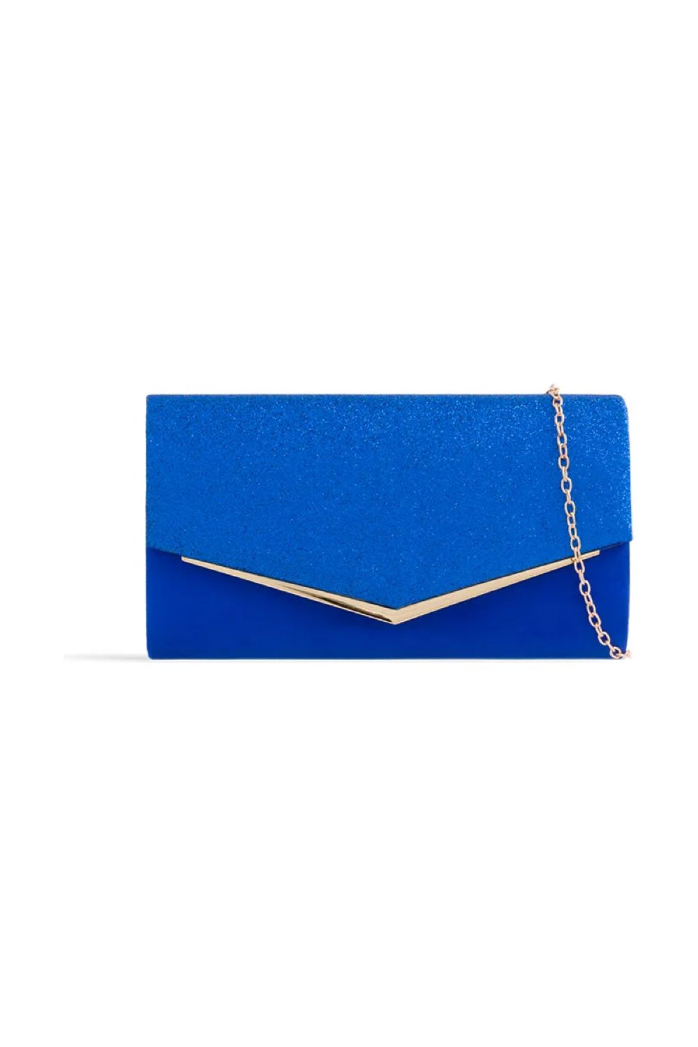 Royal Blue Glitter Envelope Clutch Bag ALH2348