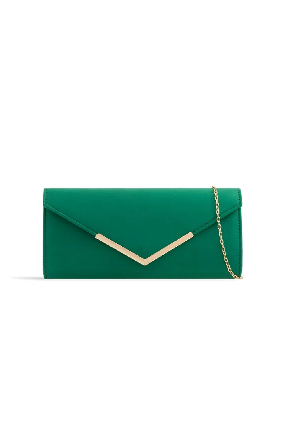 Green Suede Envelope Clutch Bag ALL2435
