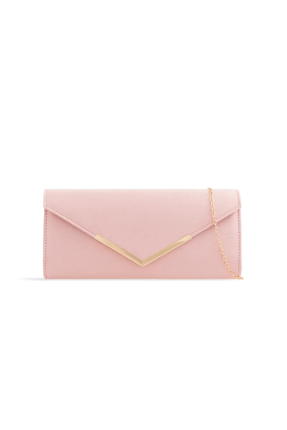 Pink Suede Envelope Clutch Bag ALL2435