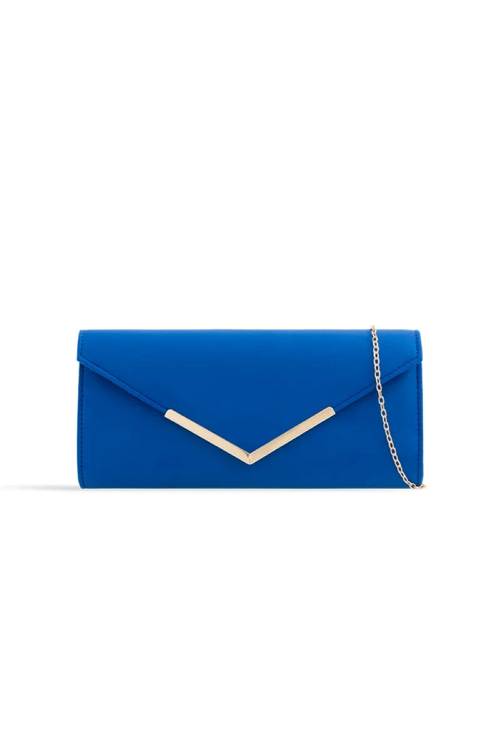 Royal Blue Suede Envelope Clutch Bag ALL2435