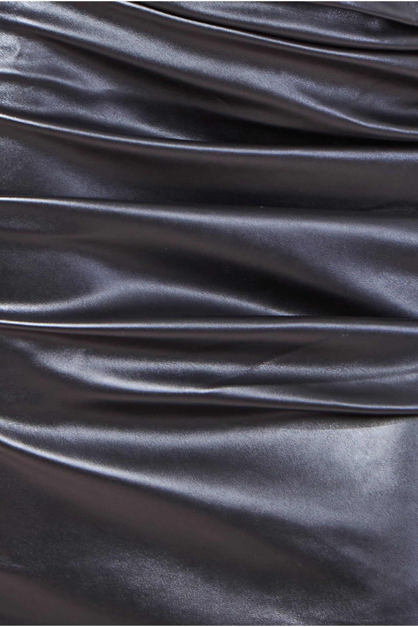 Cut Out Faux Leather Mini Dress - Black DR3664