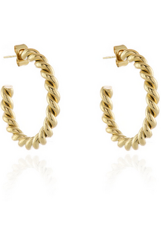 Cachet Melia Hoop Earrings plated in Gold JWB London