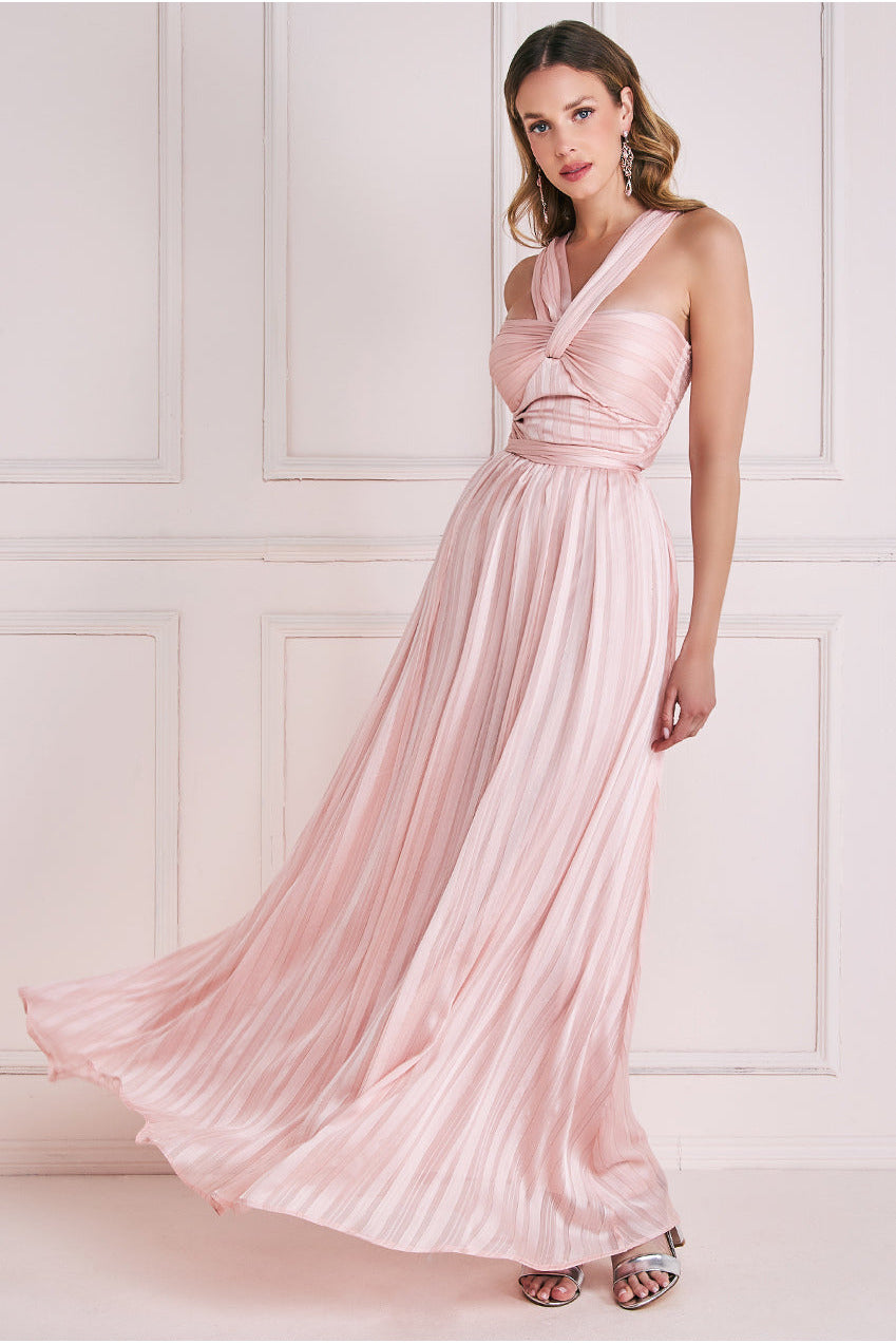 Crossover Multiway Maxi Dress - Blush DR3326