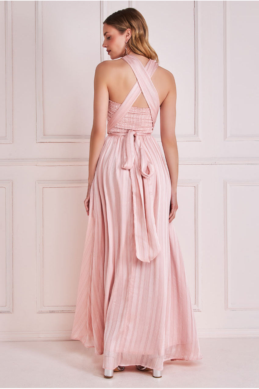 Crossover Multiway Maxi Dress - Blush DR3326