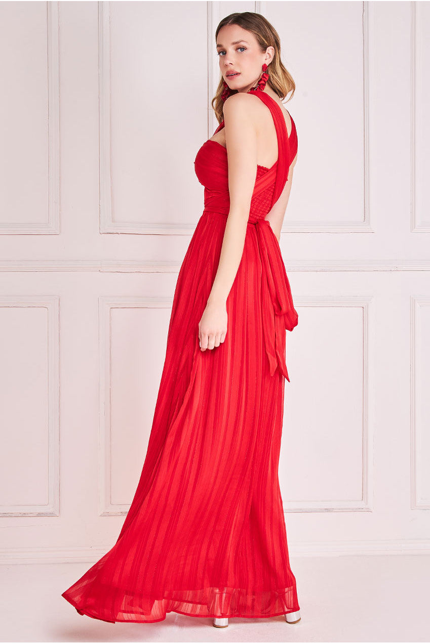 Crossover Multiway Maxi Dress - Red DR3326