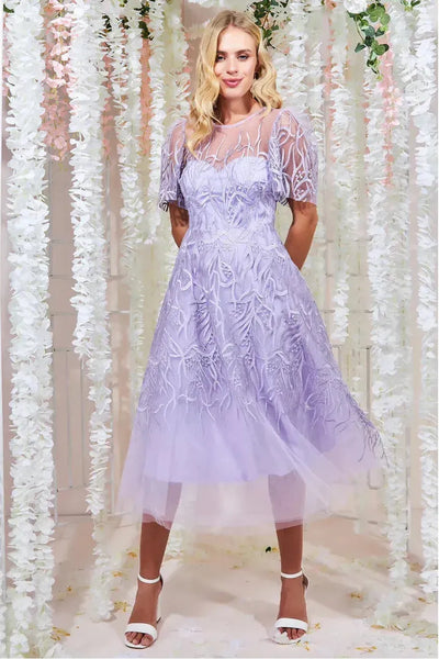 Lilac mesh dress sales