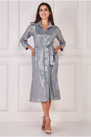 Silver Date Night Dresses & Outfits | Goddiva