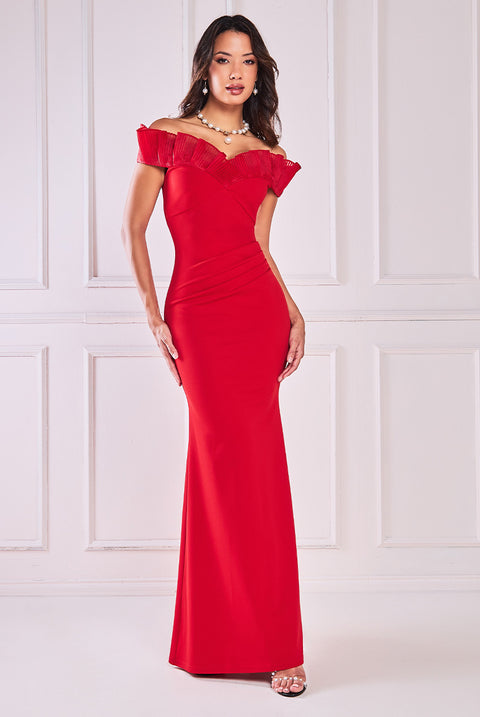 Mermaid Design Red Prom Dresses, Off Shoulder Long Prom Dresses, Newes –  ClaireBridal