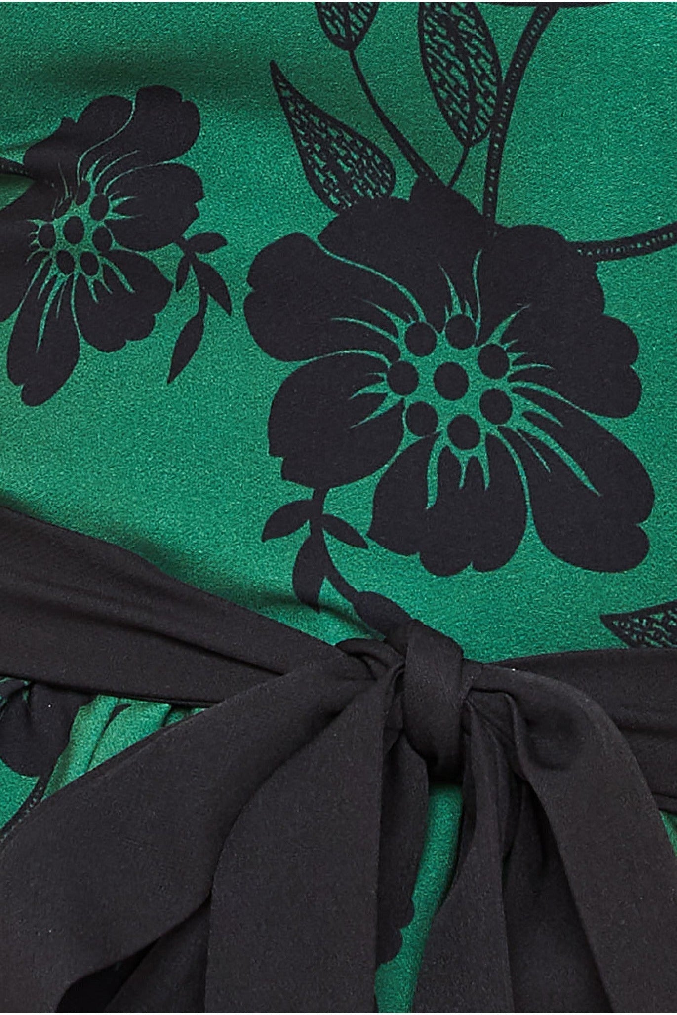Printed Off The Shoulder Midi Dress - Emerald Green DR3467