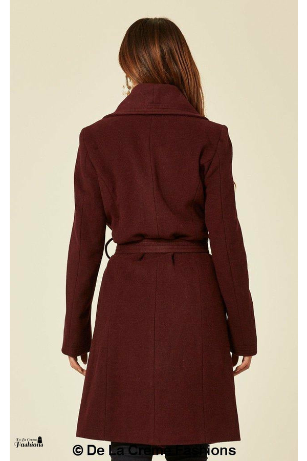 Wool Blend Large Lapel Duster Coat 1801