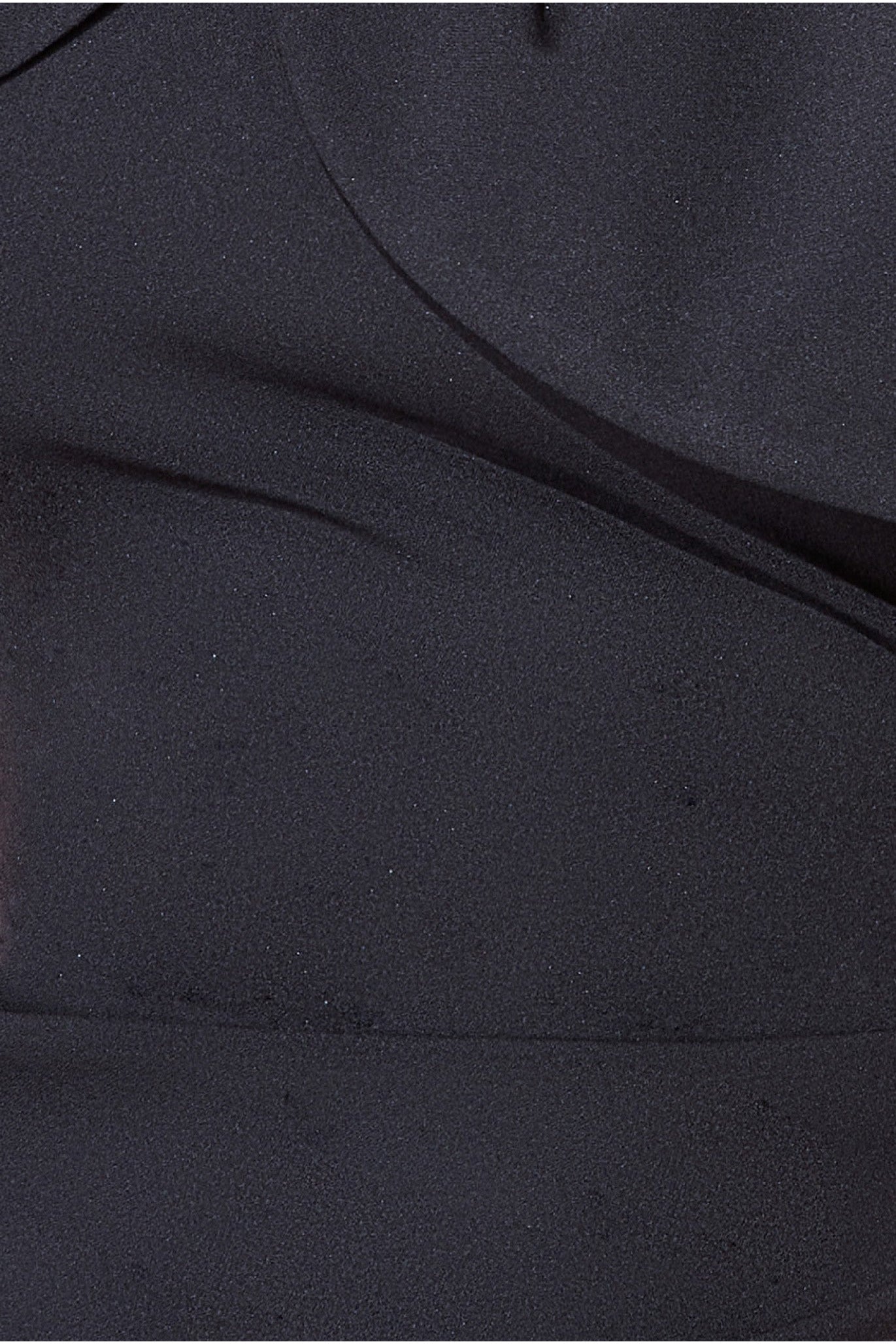 Scuba Crepe Pleated Bardot Maxi - Black DR3959