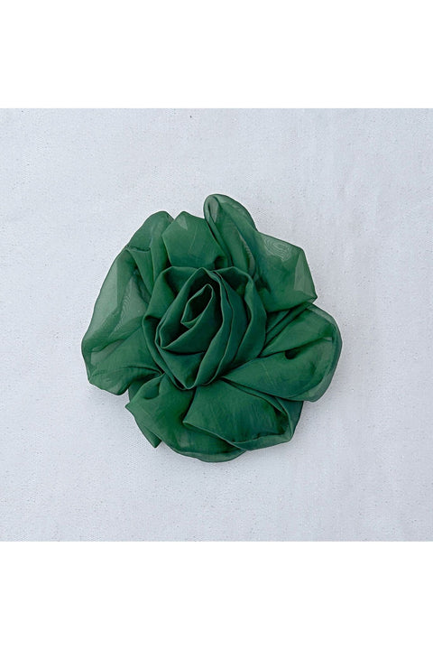 Green Corsage Rose Hair Clip Flower Hair Clip Flower Pin by Queenmee Hair Accessories