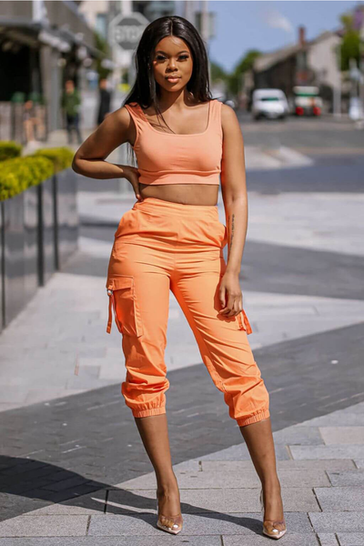 Setsofran London Orange Cargo Set Goddiva