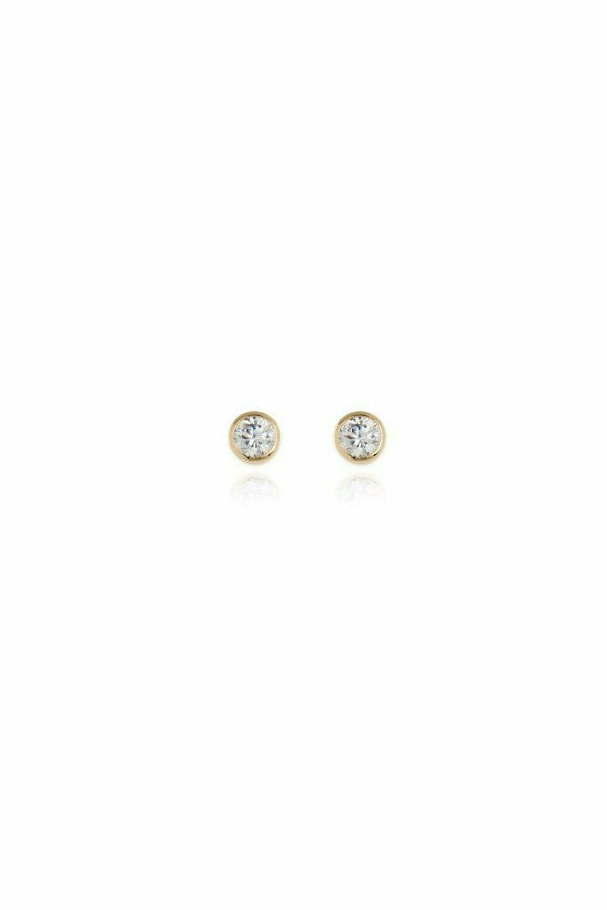 Hatu 0.7cm Earrings-Gold Cachet London