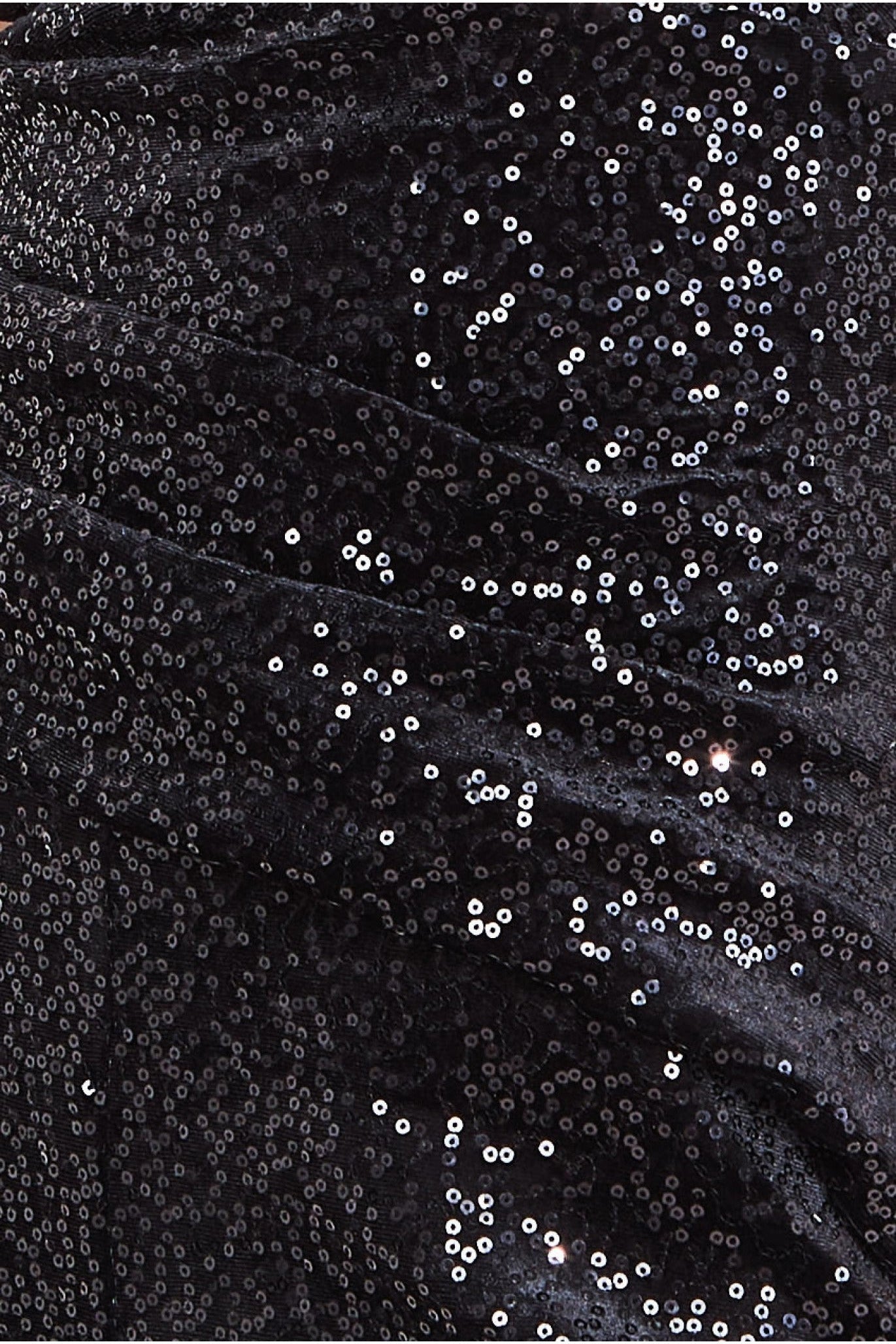 Sequin Velvet Bardot Jumpsuit - Black TR371