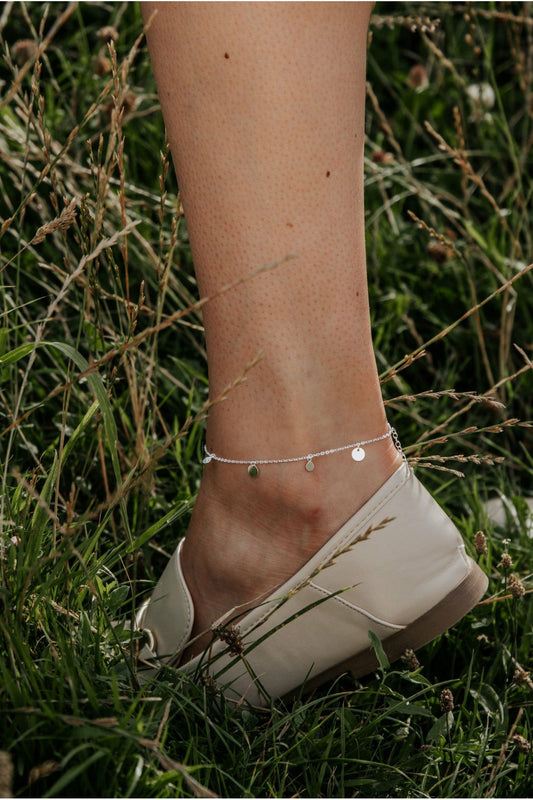 Sterling Silver Mini Disc Anklet Sterling Silver Mini Disc Anklet