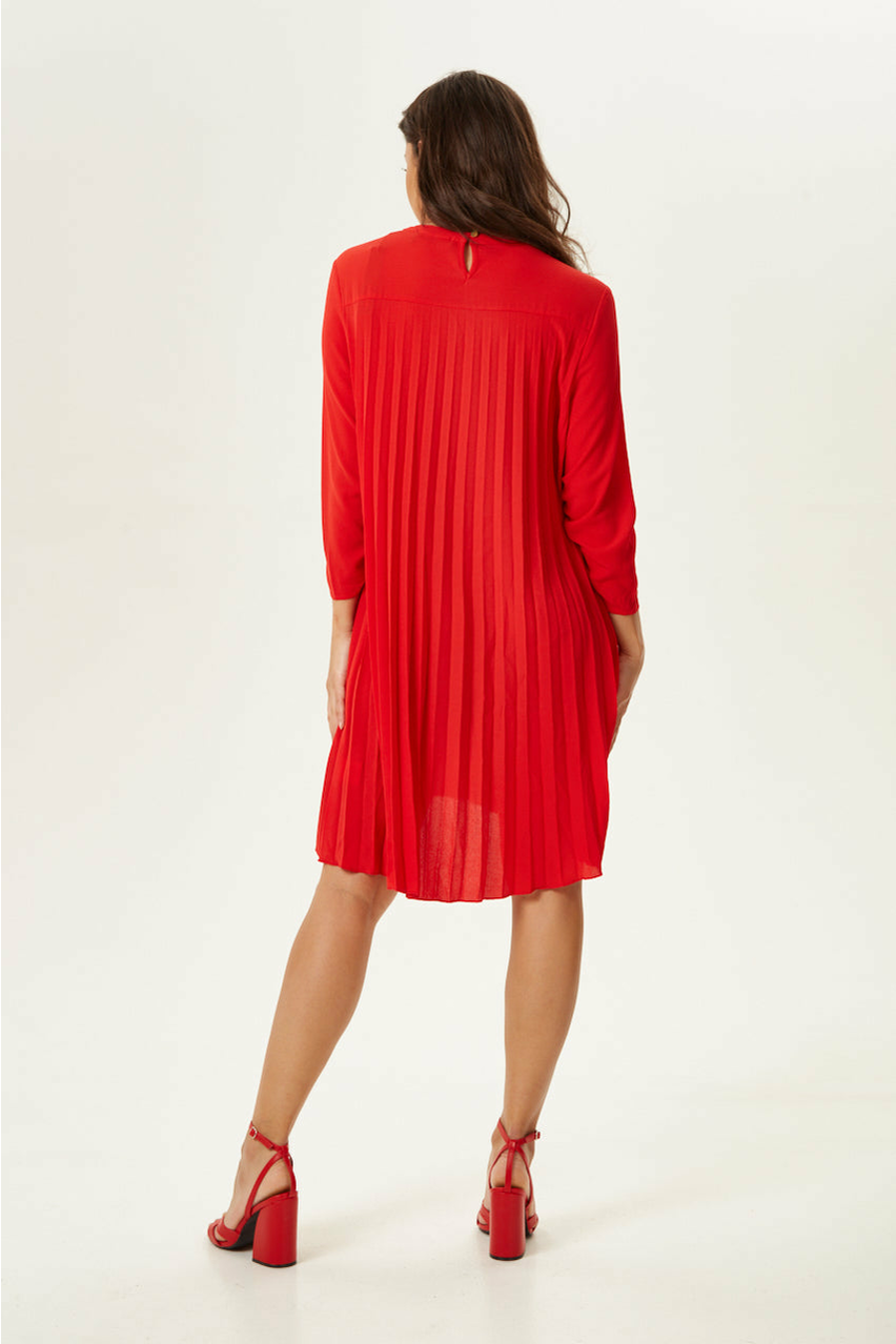 Divine Grace Red Pleated Dress Divine Grace