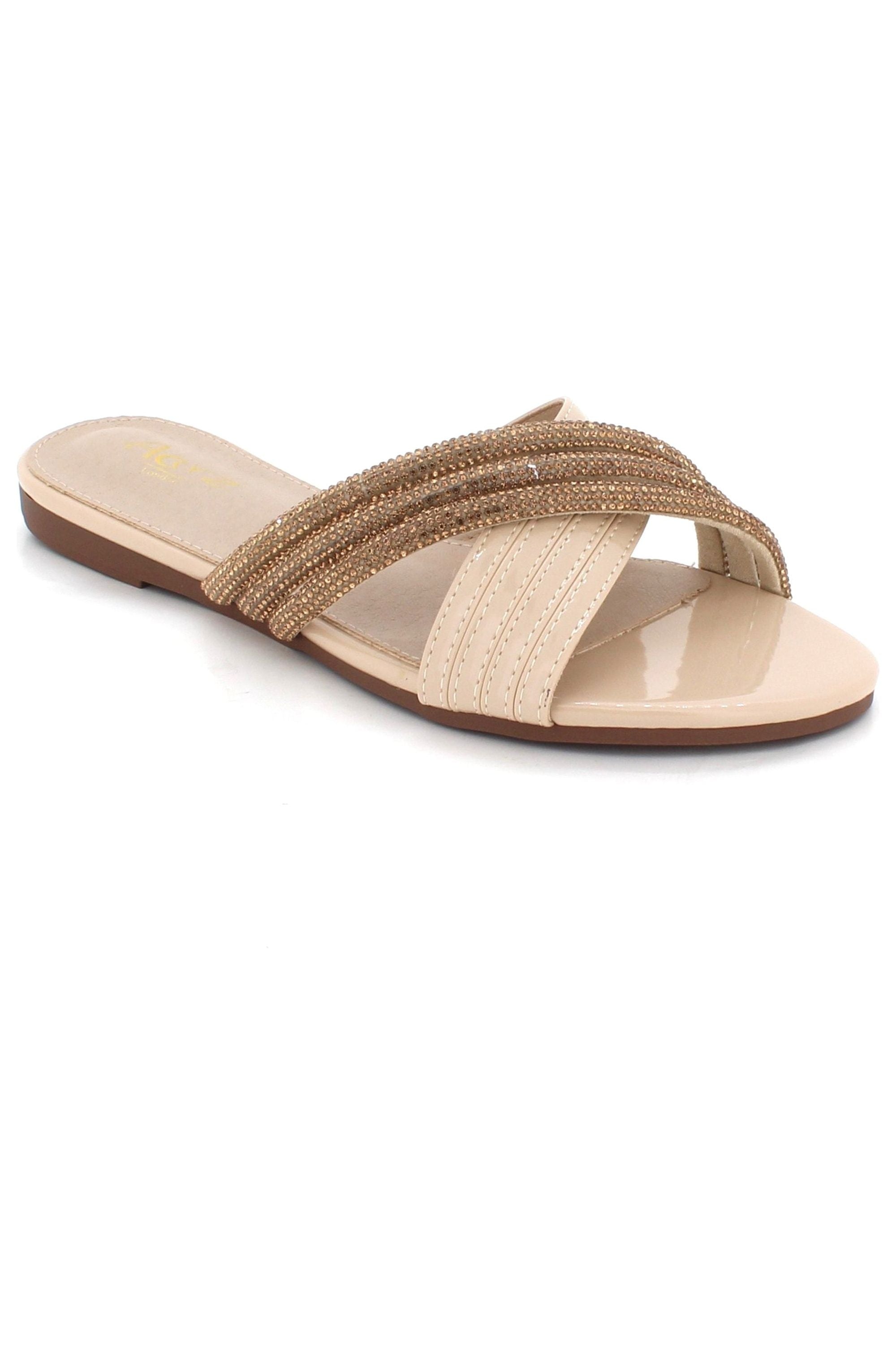 Fashionable Cross-strap Open Toe Party Holiday Summer Beach Casual Comfort Flat L7592