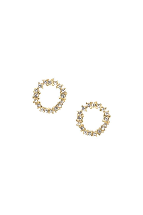 Crystal Hoop Earring In Gold LE001G