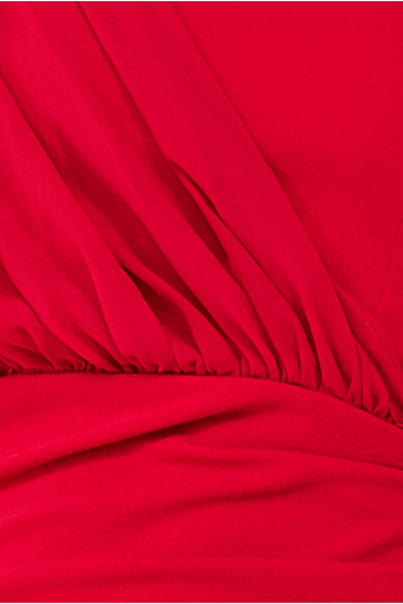 One Shoulder Front Split Maxi Dress - Red DR3274