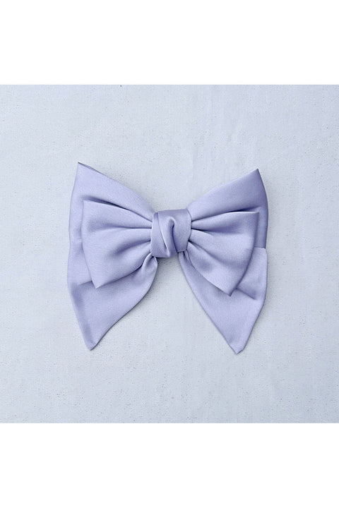 Lilac Satin Hair Bow Lilac Hair Clip by Queenmee Hair Accessories