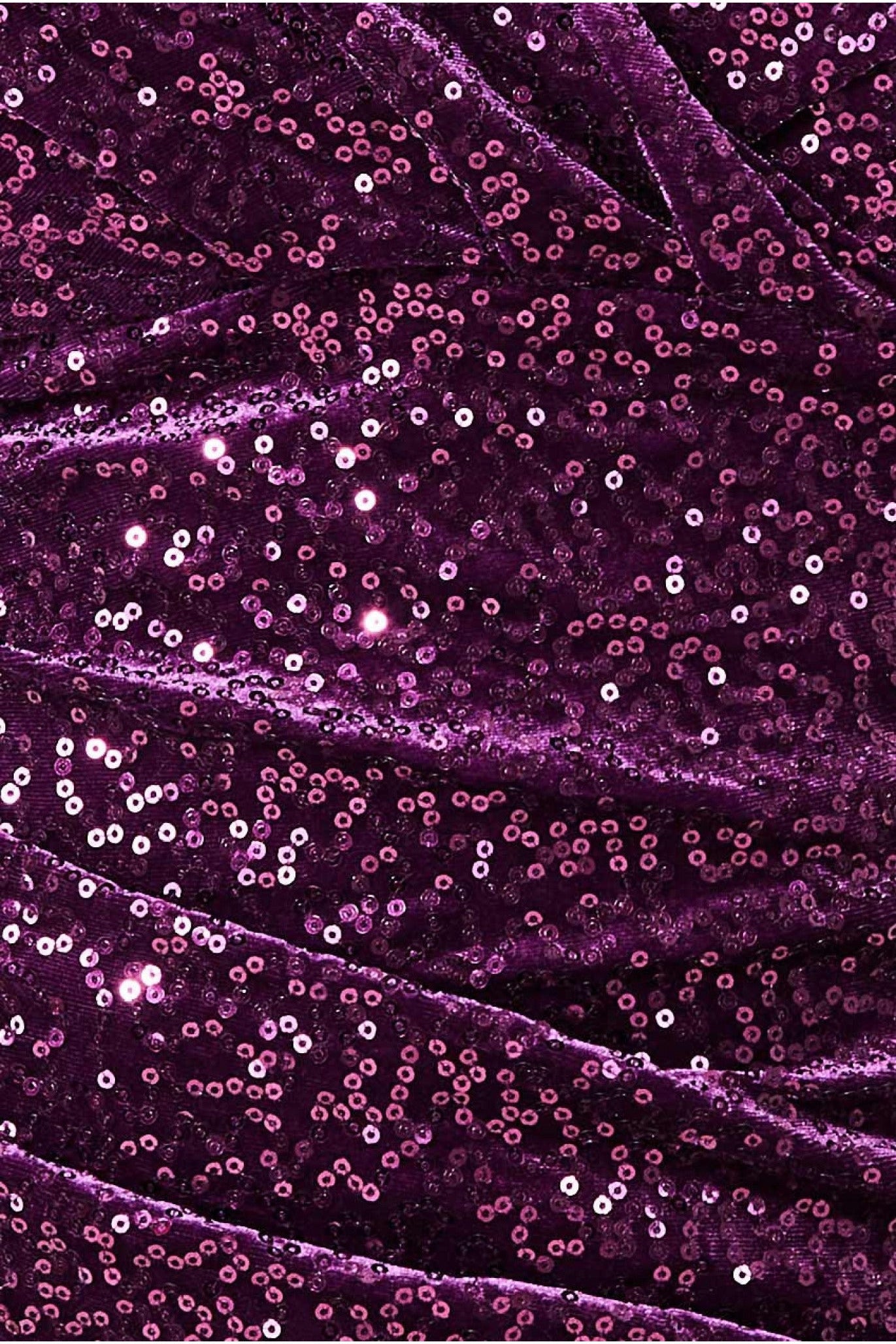 Sequin & Velvet Bardot Maxi Dress - Purple DR3623P
