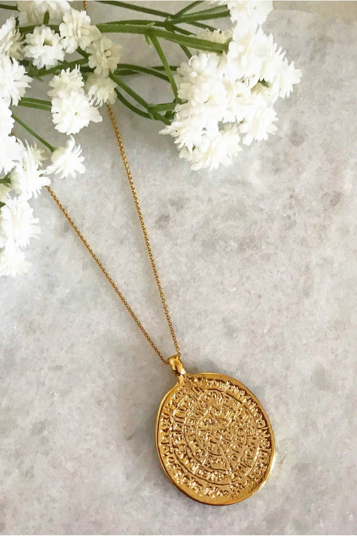 Cassia Large Gold Coin Necklace CASSIA001