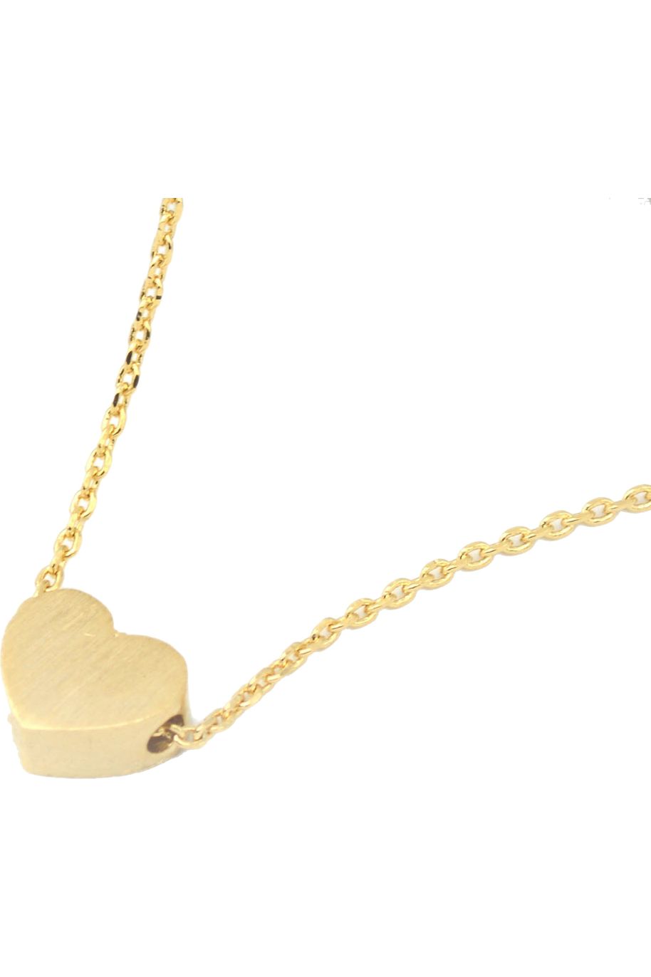 Small Heart Necklace Matt Gold NLK08G