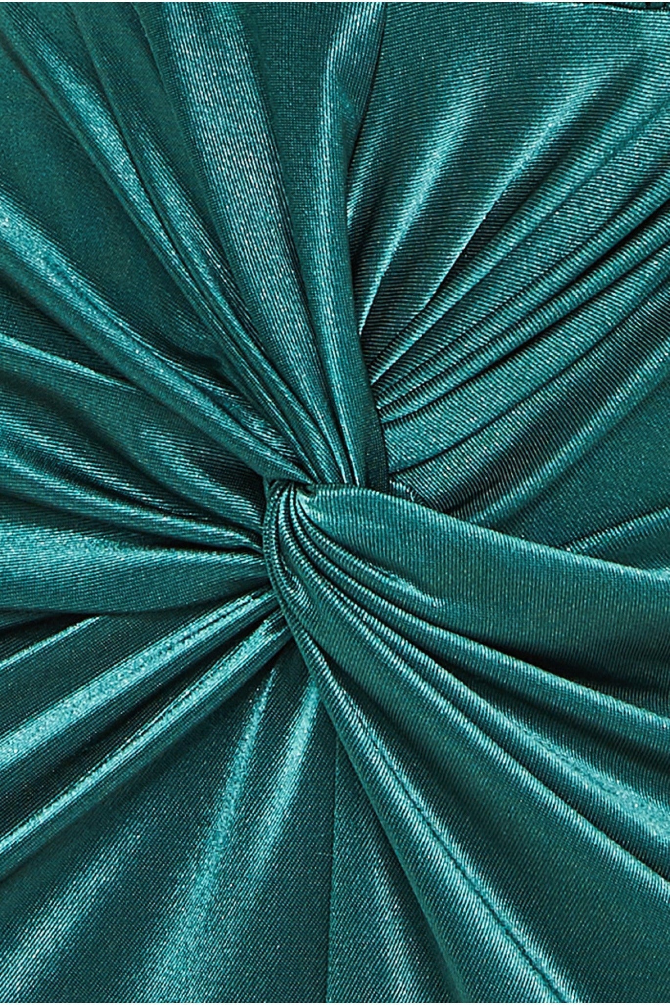 Satin Wrap Knotted Midi Dress - Emerald Green DR3637