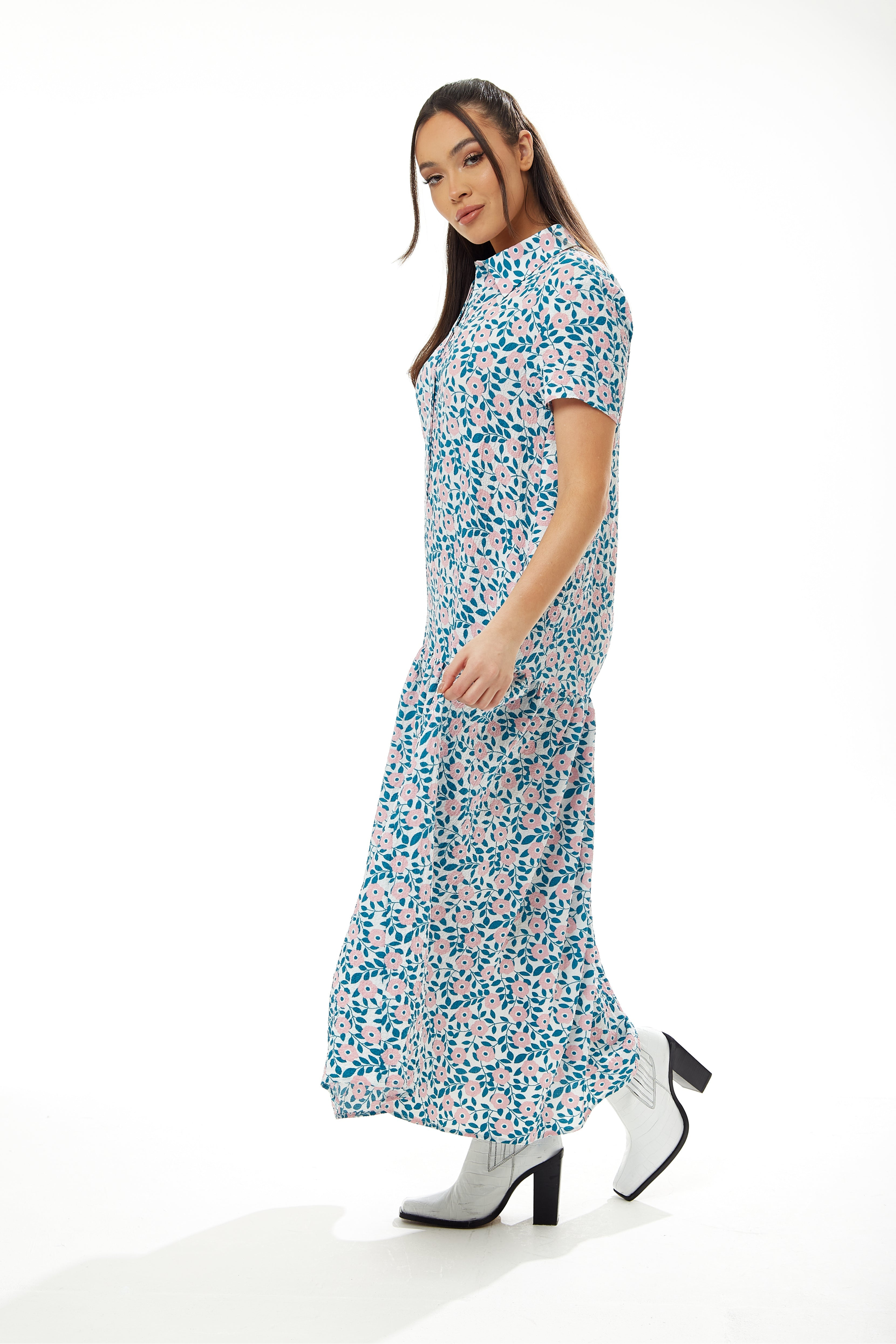 Floral Print Oversized Maxi Dress C12-LIQ22-344