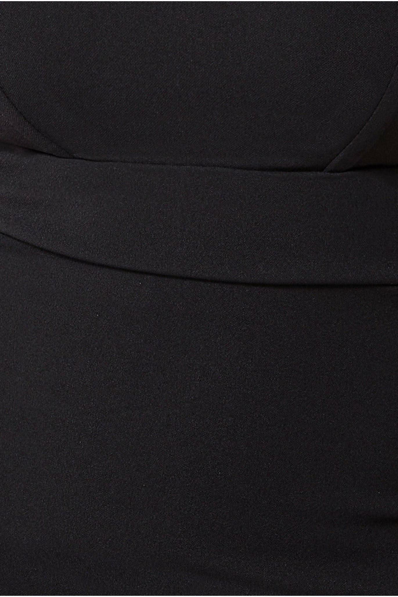 Bandeau Scuba Midi Dress - Black DR3609