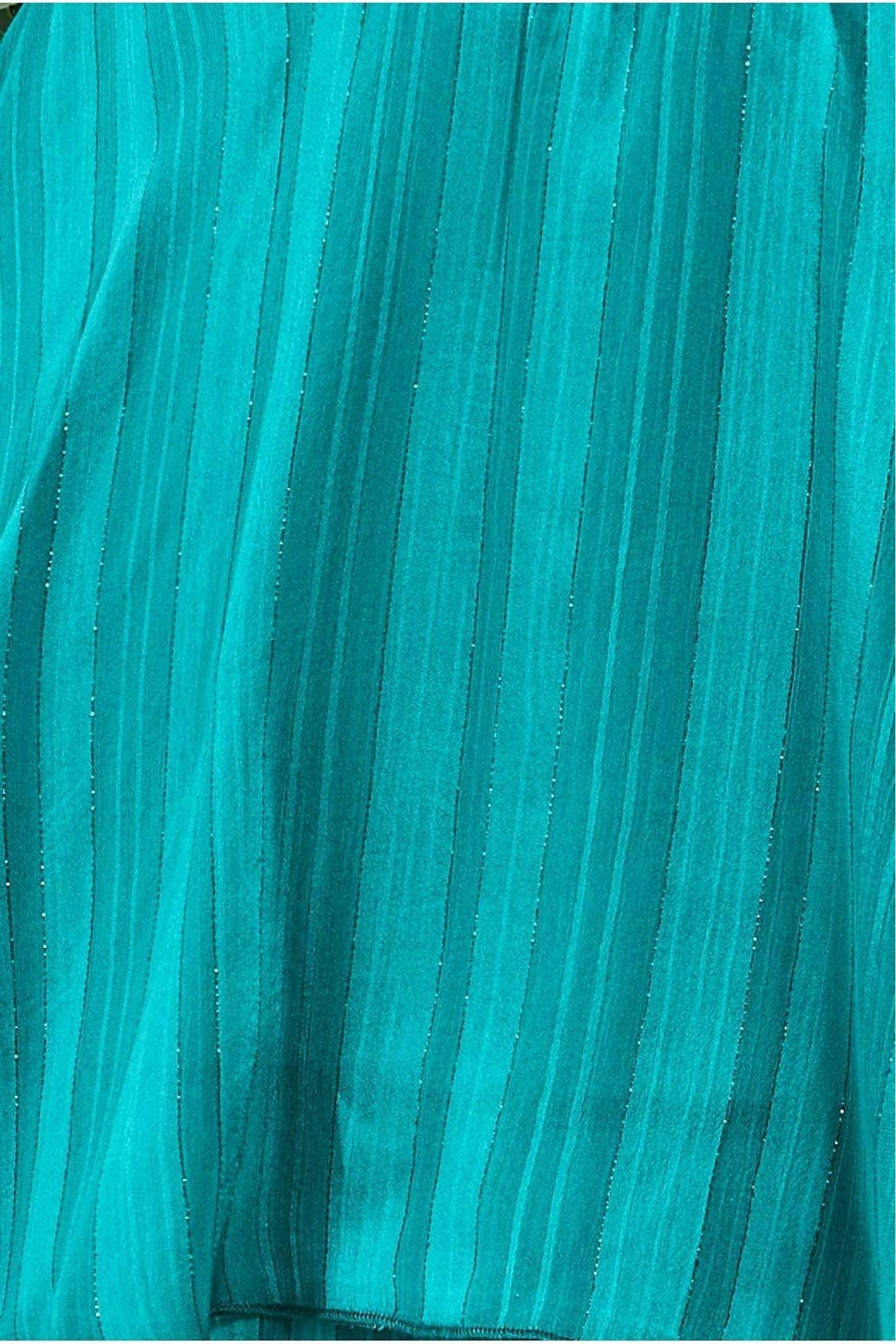 Tiered Chiffon Midi Dress - Emerald DR3471