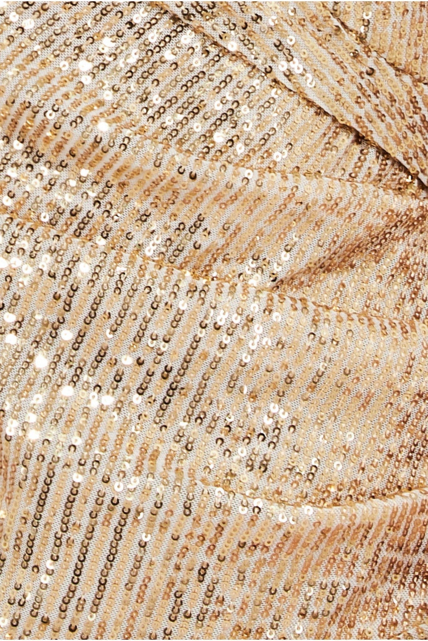 Bardot Sequin Pleated Maxi Dress - Gold DR3643A