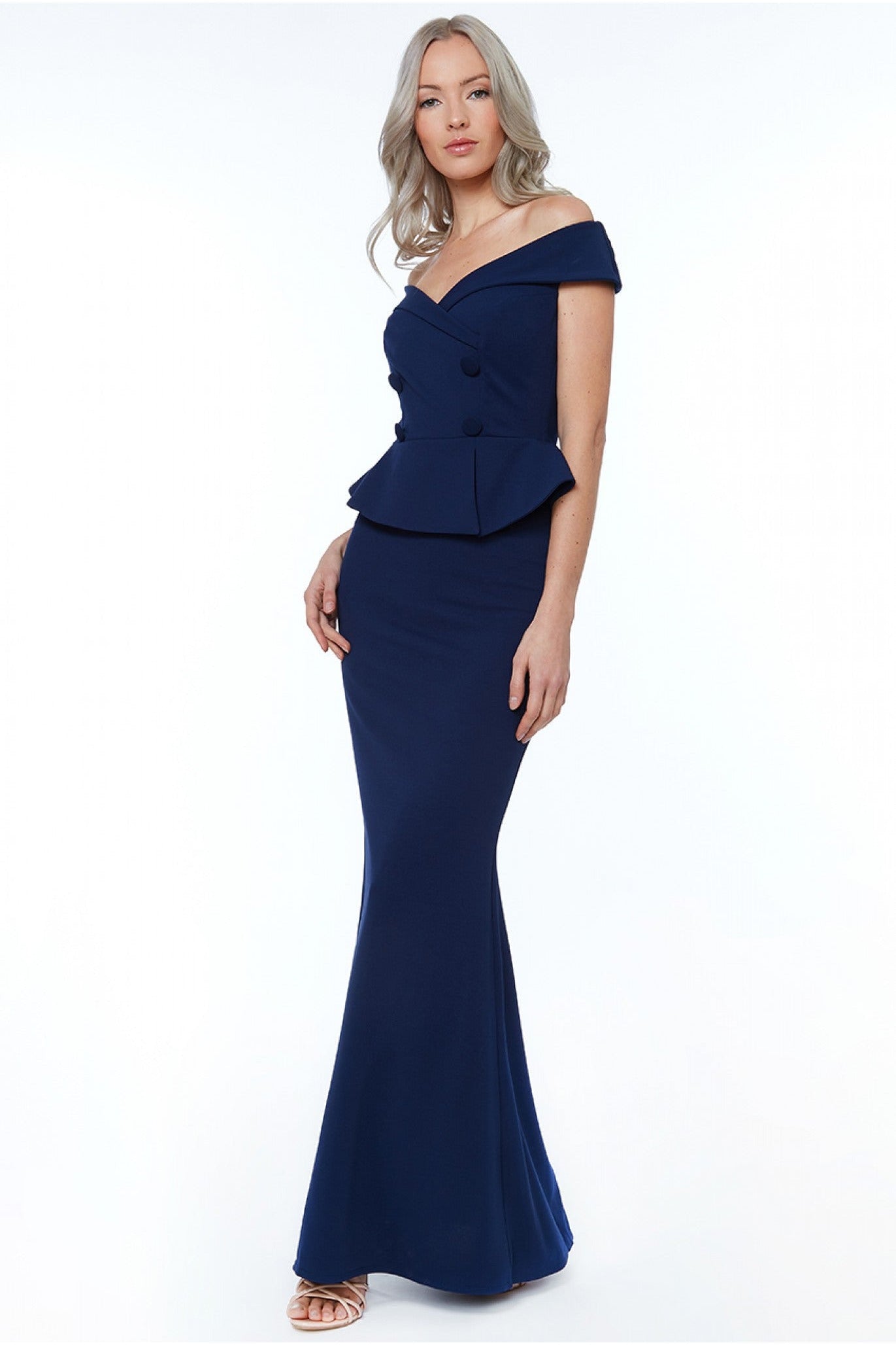 Bardot Crossover Maxi Dress - Navy DR2006