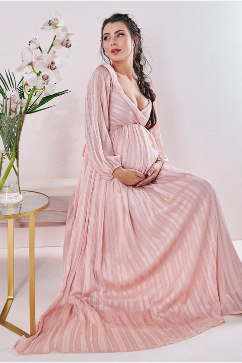 Goddiva Maternity Batwing Sleeve Midi Dress - Royal Blue