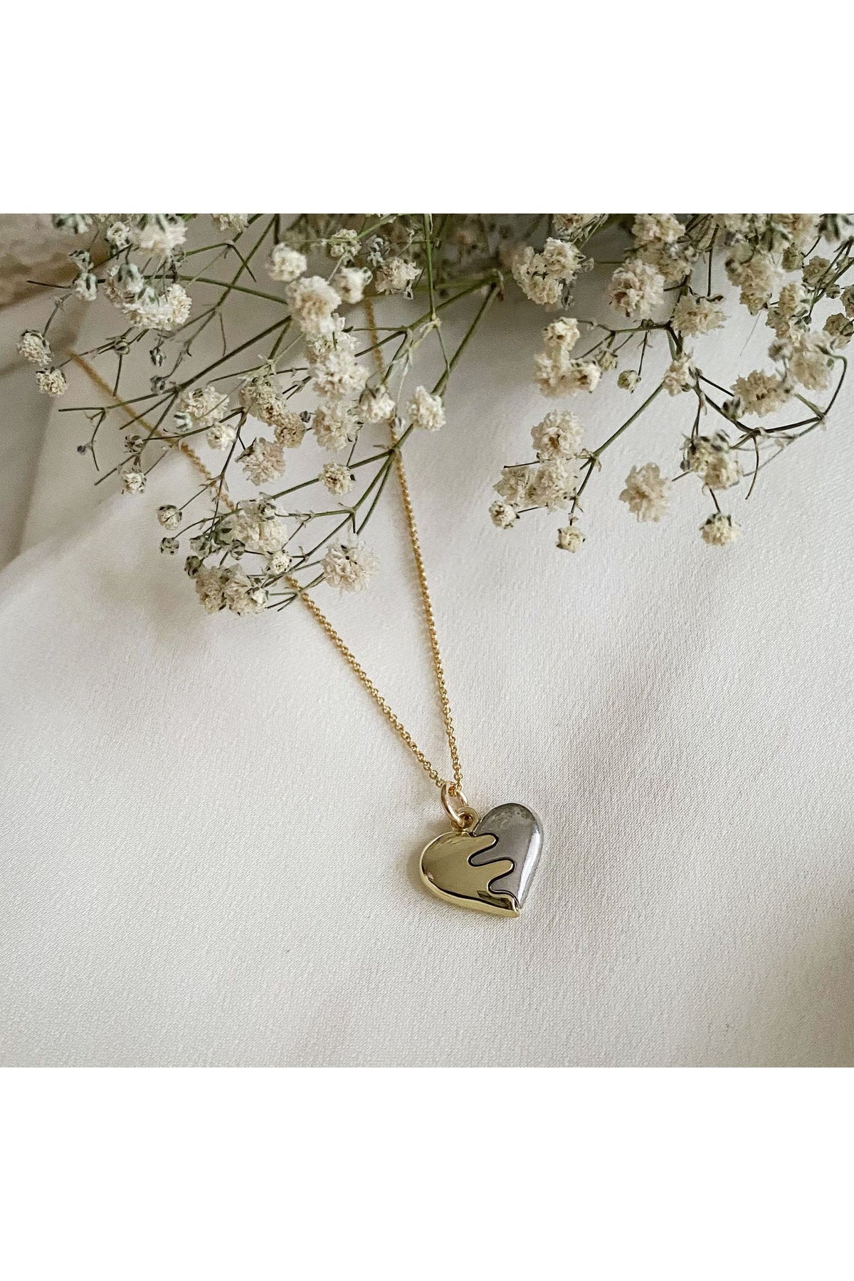 'Togetherness' Mixed Metal Heart Necklace togethernessnecklace