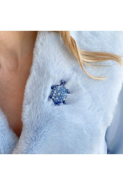 Blue - Turtle Brooch Blue Brooch by QueenMee Accessories