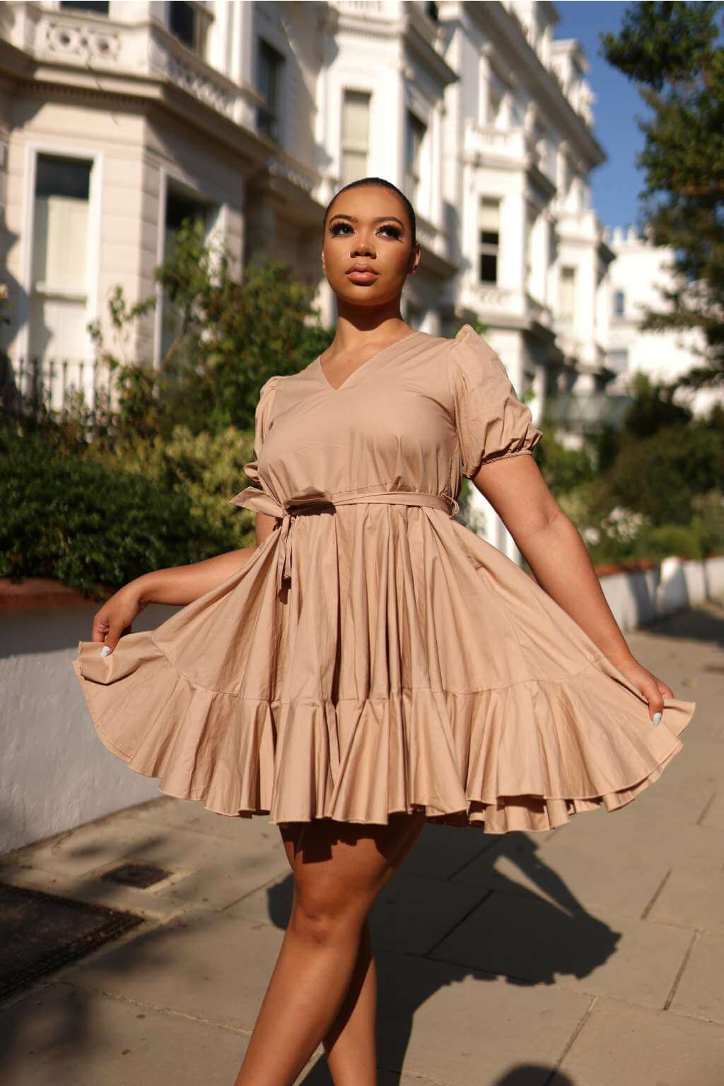 A clearance beige dress