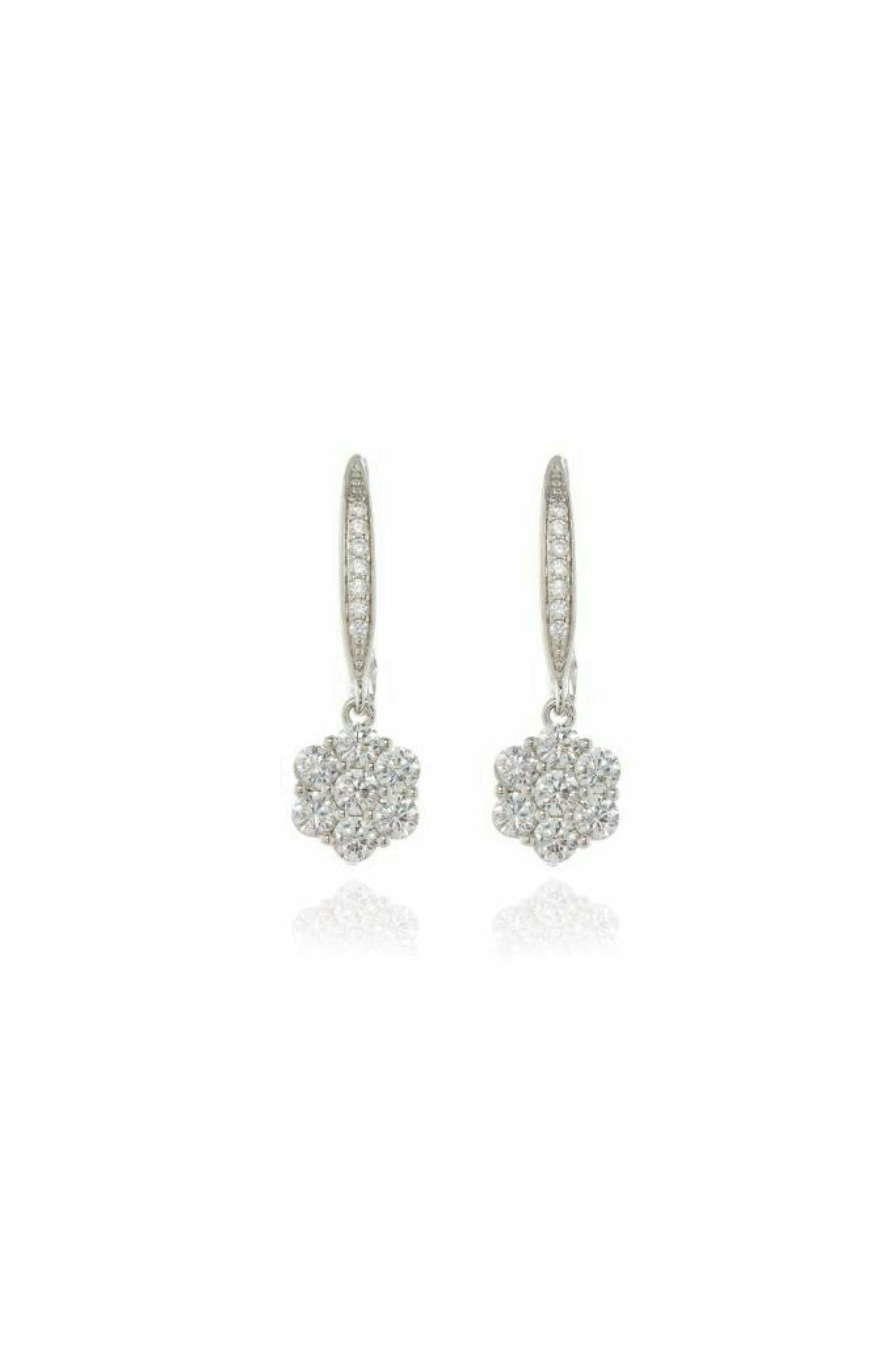 Abby 2.5cm Earrings-Platinum Cachet London