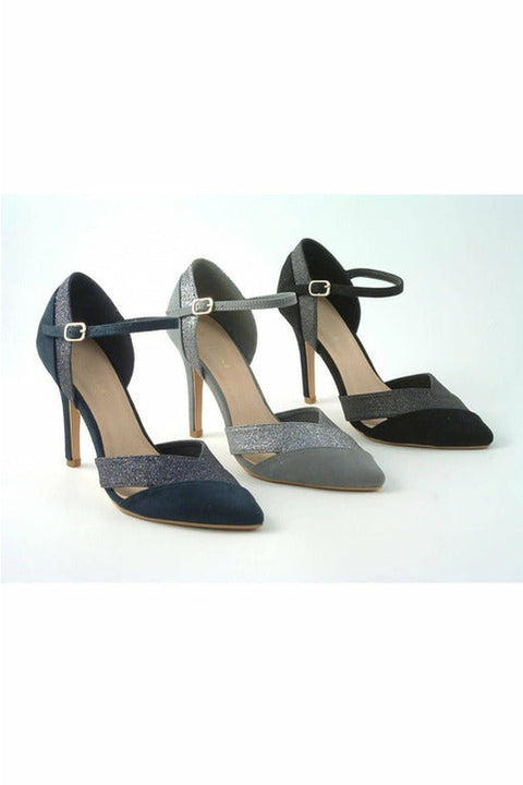 Roxie Suede N Glitter Dorsey Court Shoe 74-6