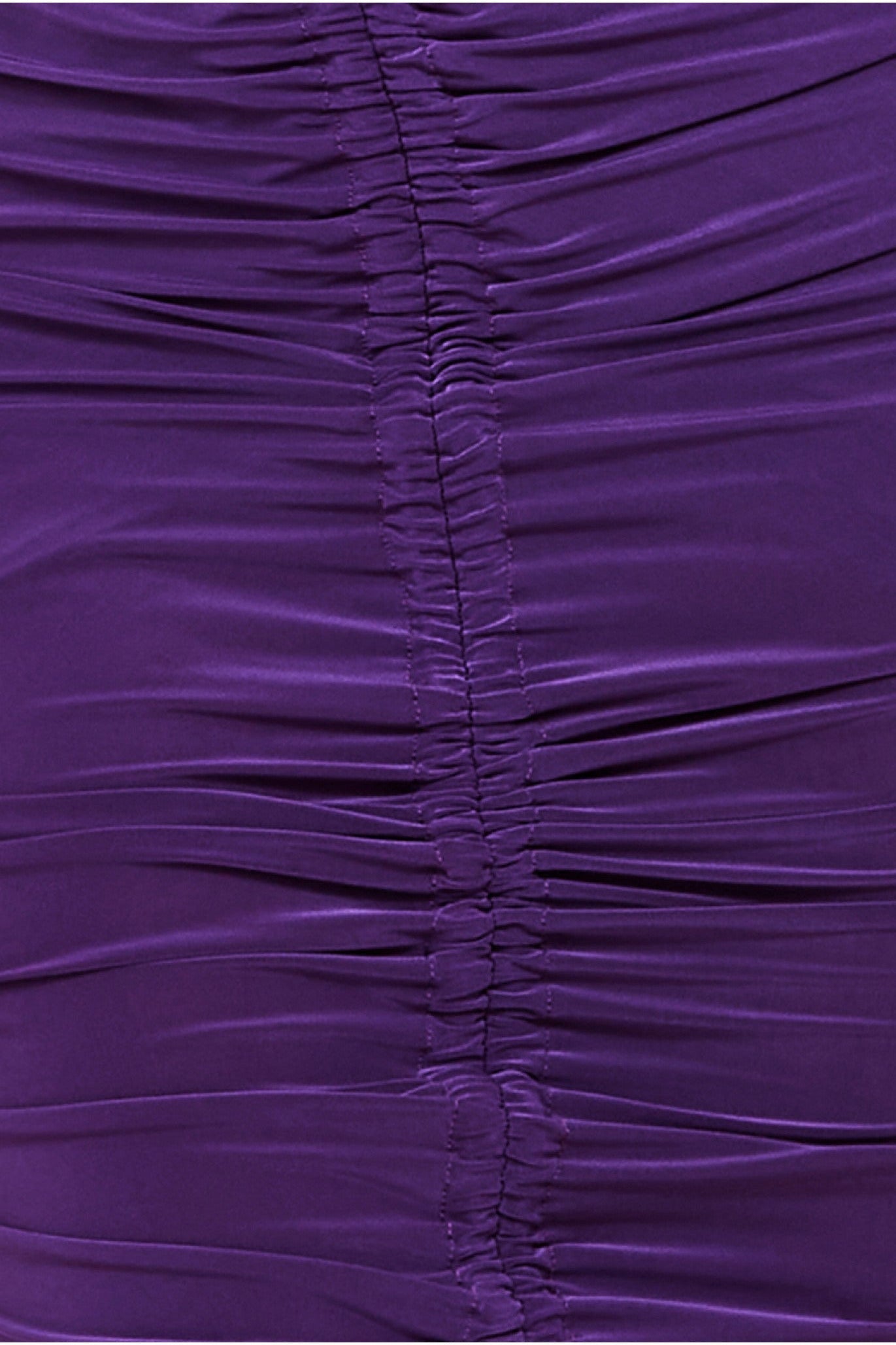 Asymmetrical Neck Ruched Midi Dress - Purple DR3541