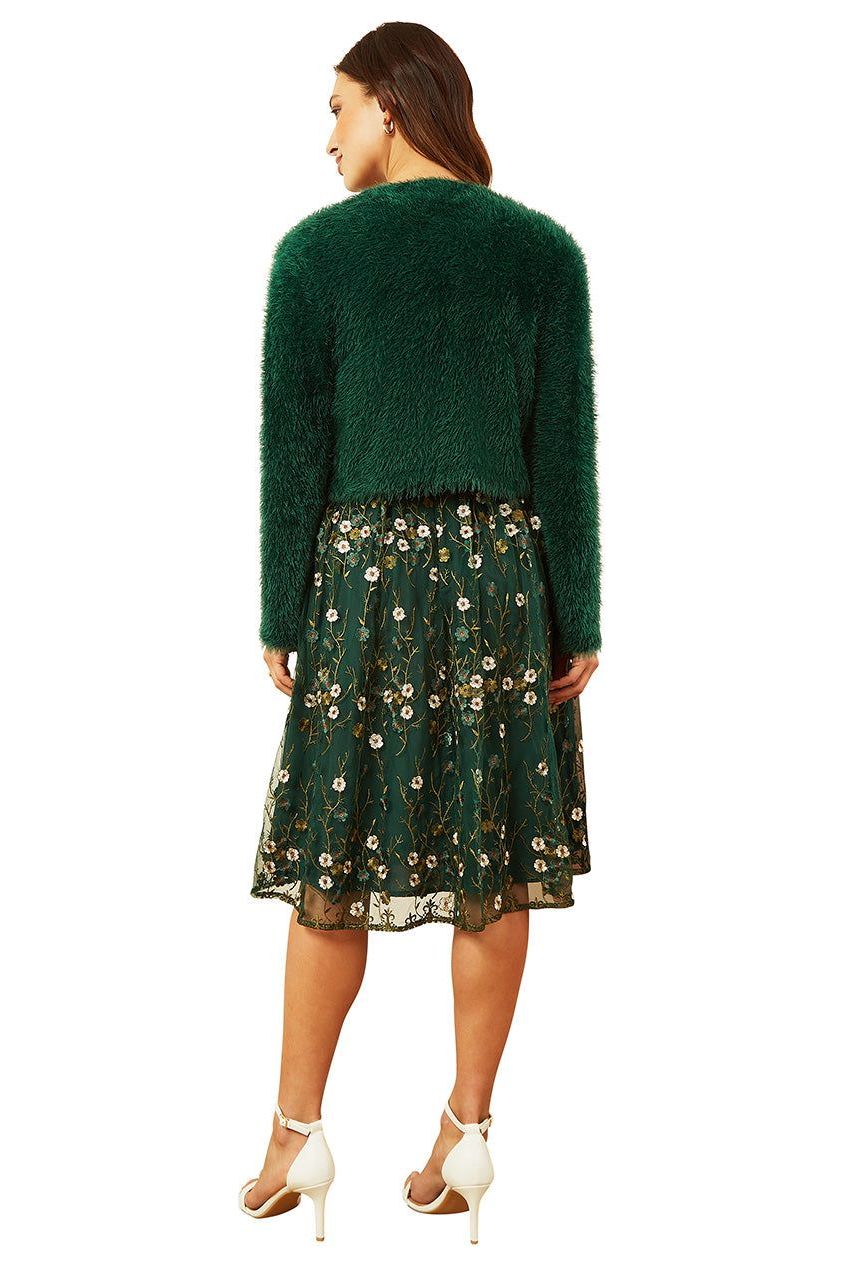 Green Eyelash Knit Bolero YM3682c