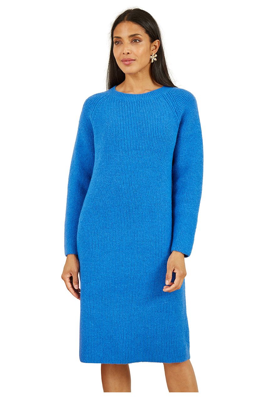 Blue Knitted Midi Dress YM3950A