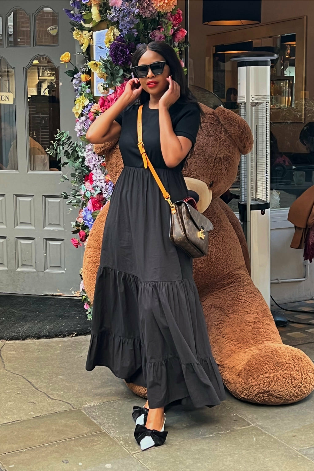 Black online cotton gown